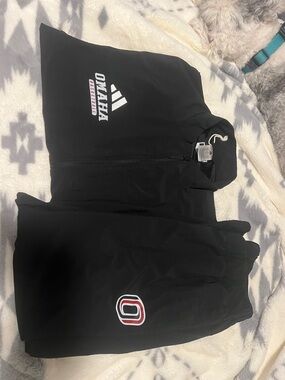 adidas Black Omaha Basketball Lightweight Zip Jacket